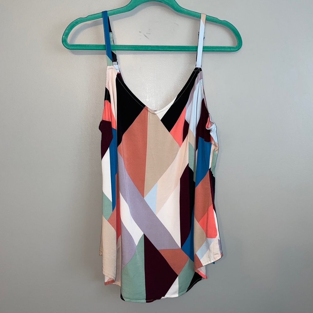 EUC Torrid Ava Multi Geo Challis Cami Tank Top Size 0 (Large) - Picture 8 of 9